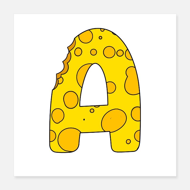 Lettre A Poster 40 x 40 cm
