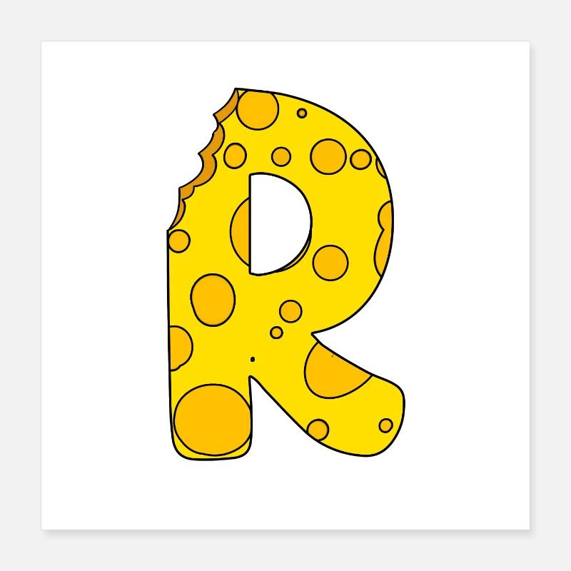 Buchstabe R Poster 40x40 cm