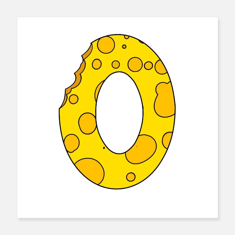 Lettre O Poster 40 x 40 cm