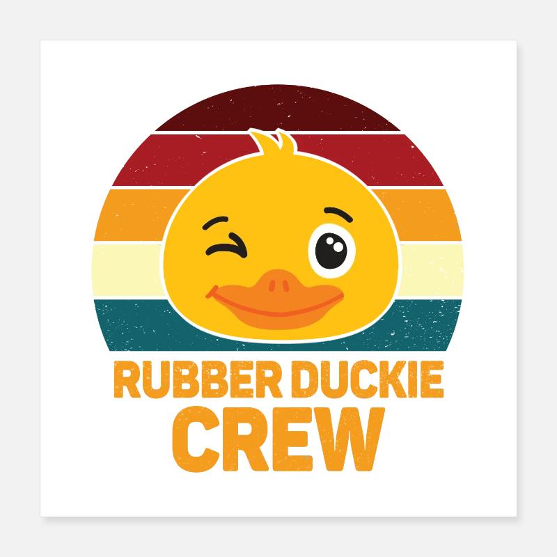 Canard en caoutchouc Équipage de canard en caoutchouc Poster 40 x 40 cm