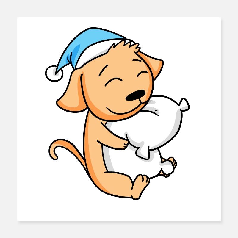 Chien Bébé Poster 40 x 40 cm