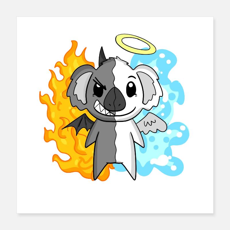 Koala - Anges et Diables Poster 40 x 40 cm