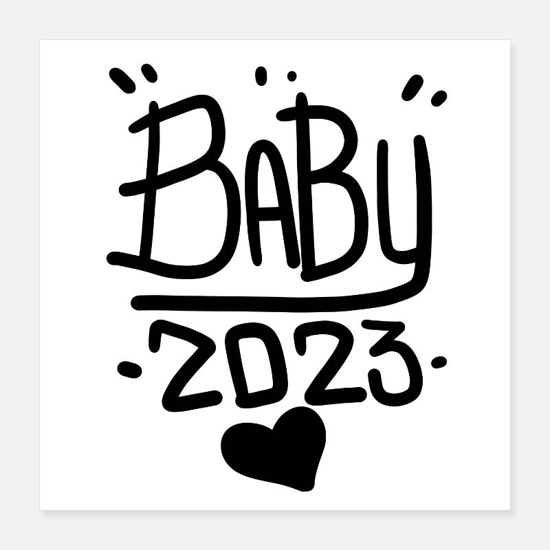 Bébé 2023 Poster 40 x 40 cm