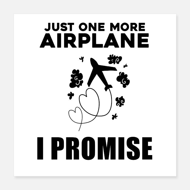 Airplane Airplane Pilot Gift Poster 16" x 16" (40x40 cm)