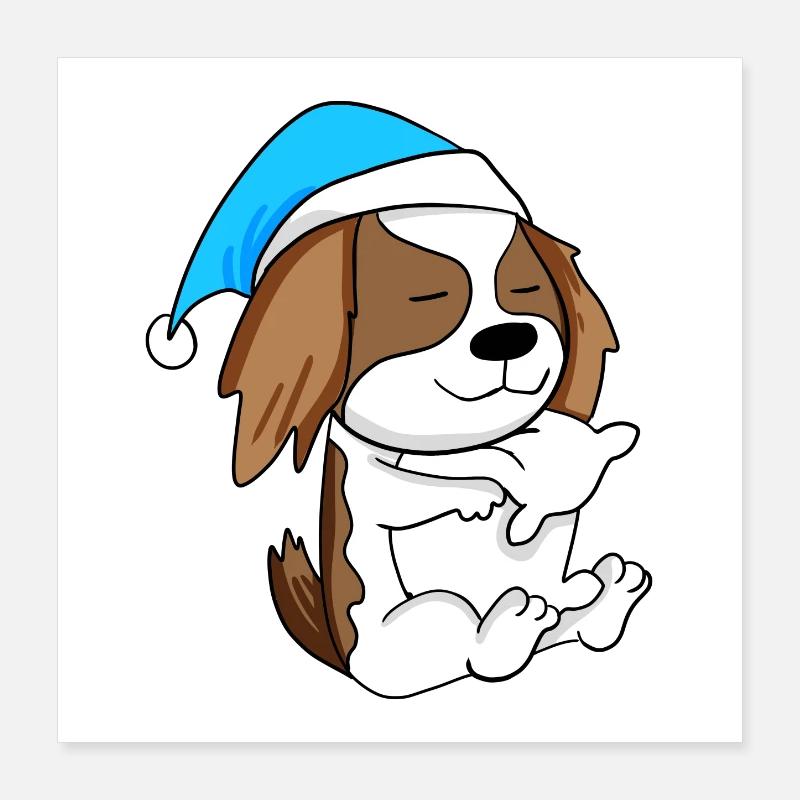 Chien de race Charles Spaniel Poster 40 x 40 cm