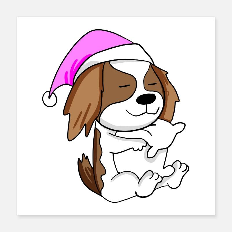 Chien race de chien Cavalier King Charles Spaniel Poster 40 x 40 cm