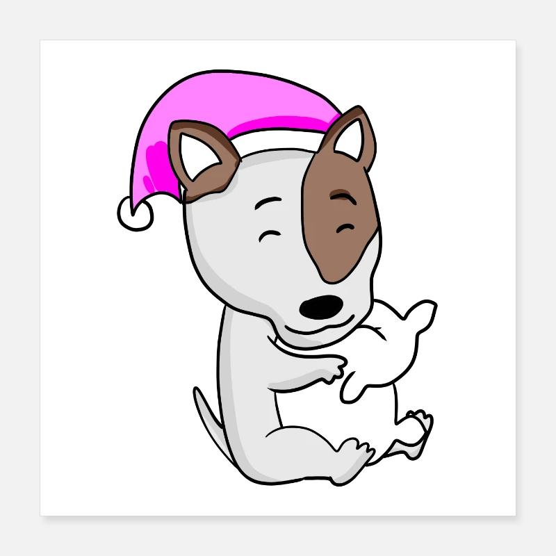 Chien Race De Chien Bull Terrier Poster 40 x 40 cm