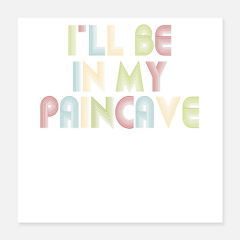 Je serai dans mon triathlon Paincave Poster 40 x 40 cm