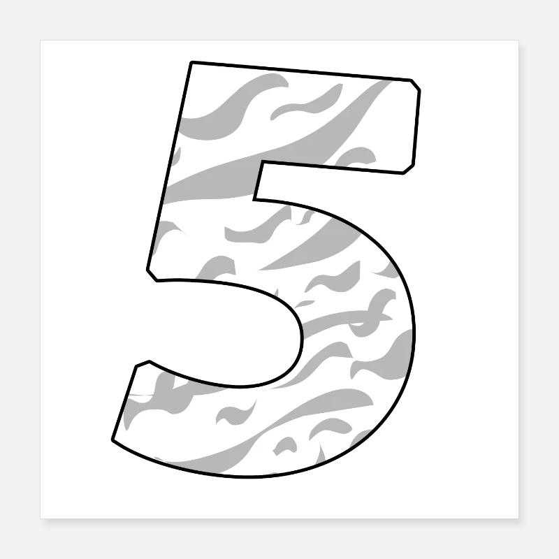 5 Poster 40 x 40 cm