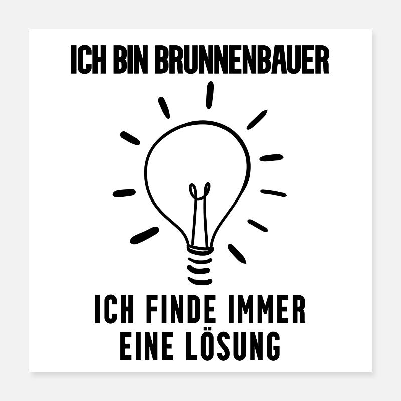 Brunnenbauer Poster 40x40 cm