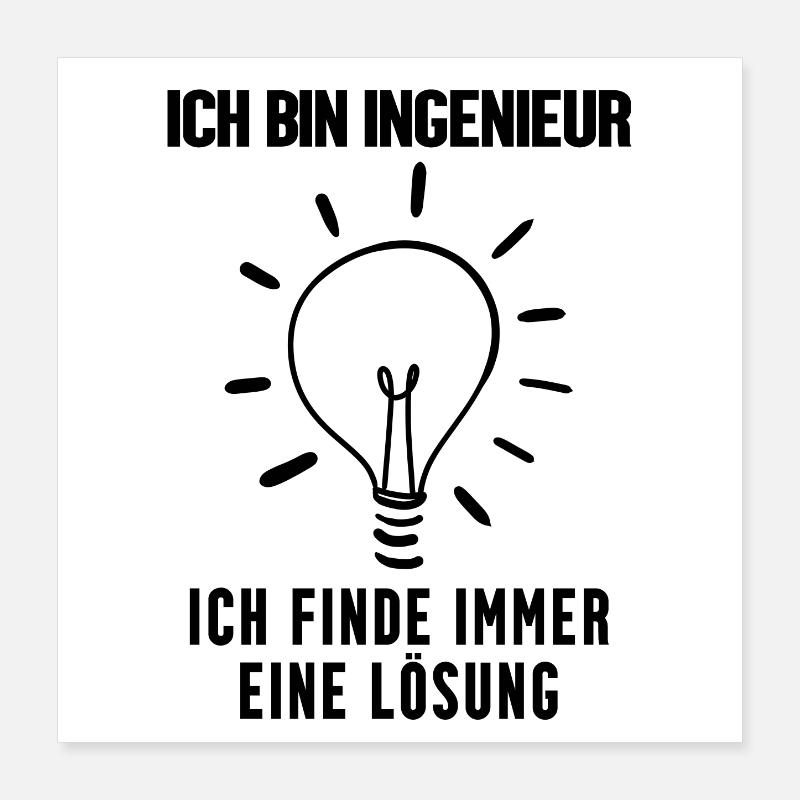 Ingenieur Poster 40x40 cm