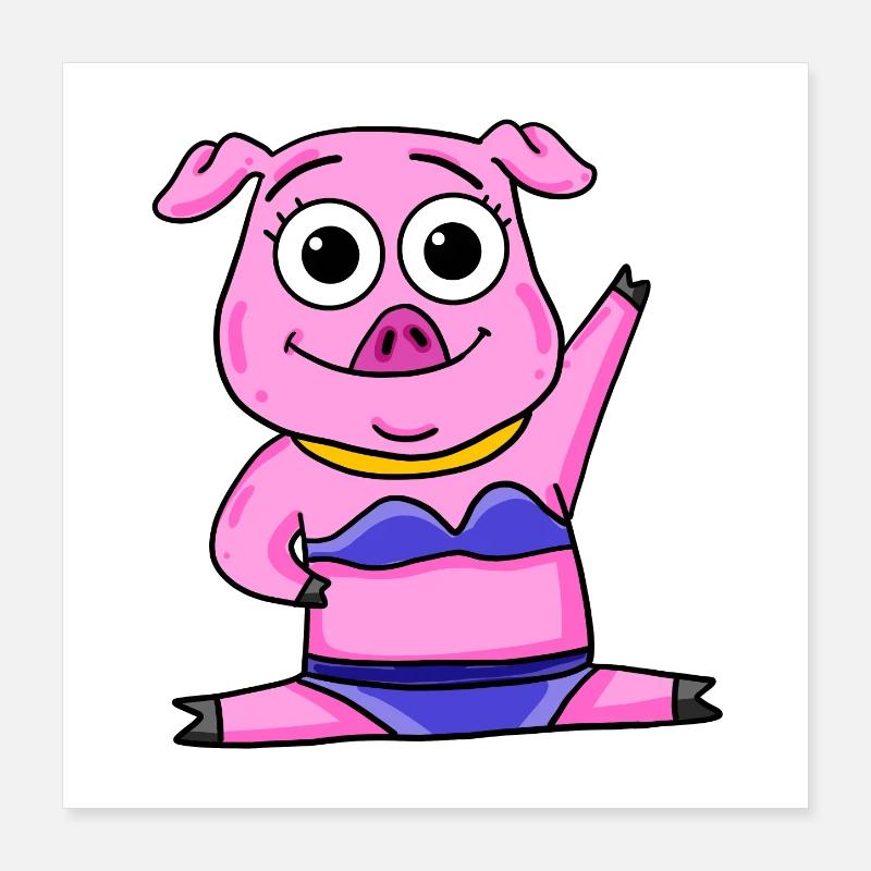 Pig Poster 16" x 16" (40x40 cm)