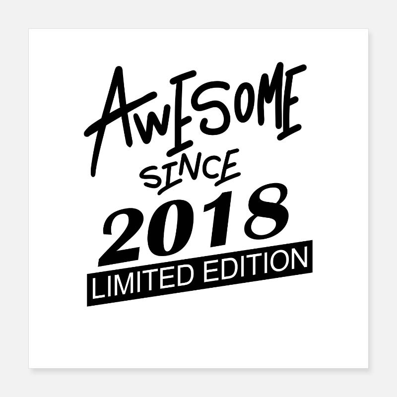 2018 - Millésime 2018 Poster 40 x 40 cm