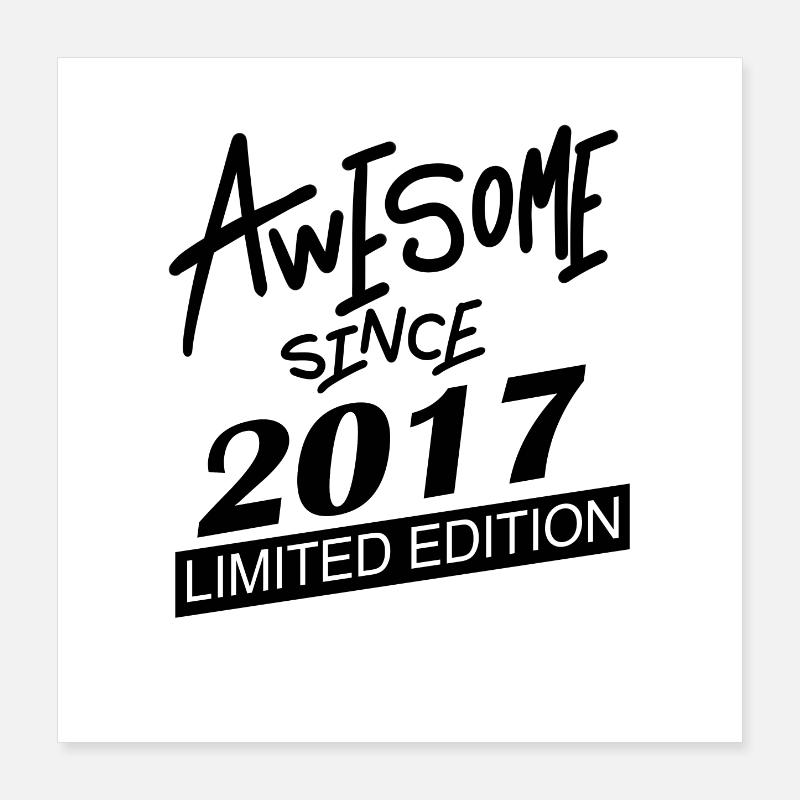 2017 - Millésime 2017 Poster 40 x 40 cm