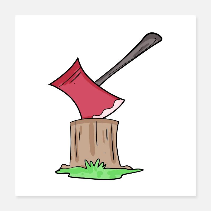 Axe Lumberjack Poster 16" x 16" (40x40 cm)