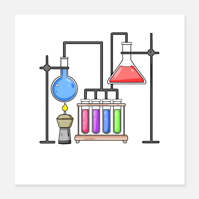 Chemistry Laboratory Science Chemist Poster 16" x 16" (40x40 cm)