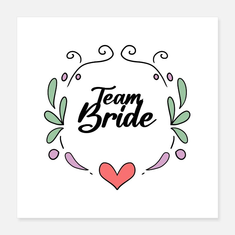 Équipe Bride Poster 40 x 40 cm