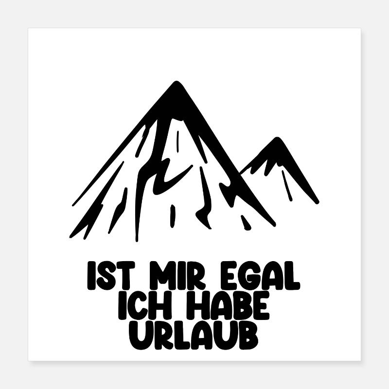Urlaub Poster 40x40 cm