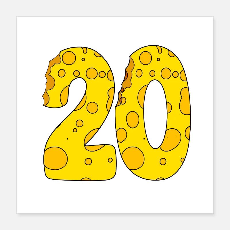 20 years old - 20th birthday gift - 1920 Poster 16" x 16" (40x40 cm)