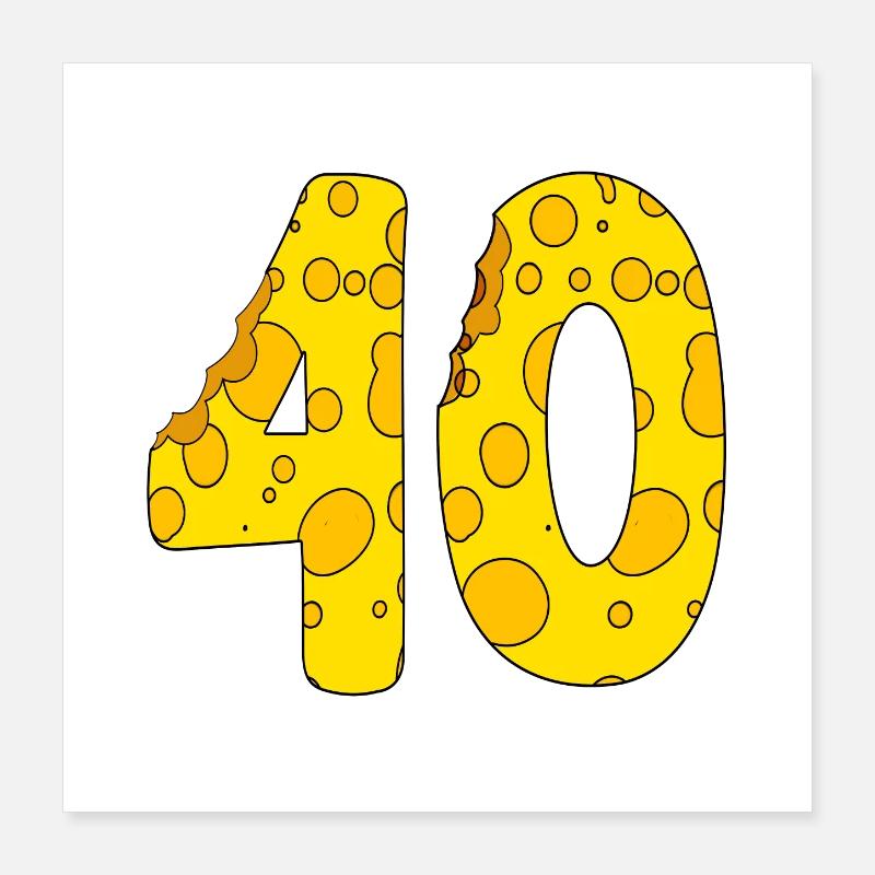 40 ans - Cadeau de 40e anniversaire - 1940 Poster 40 x 40 cm