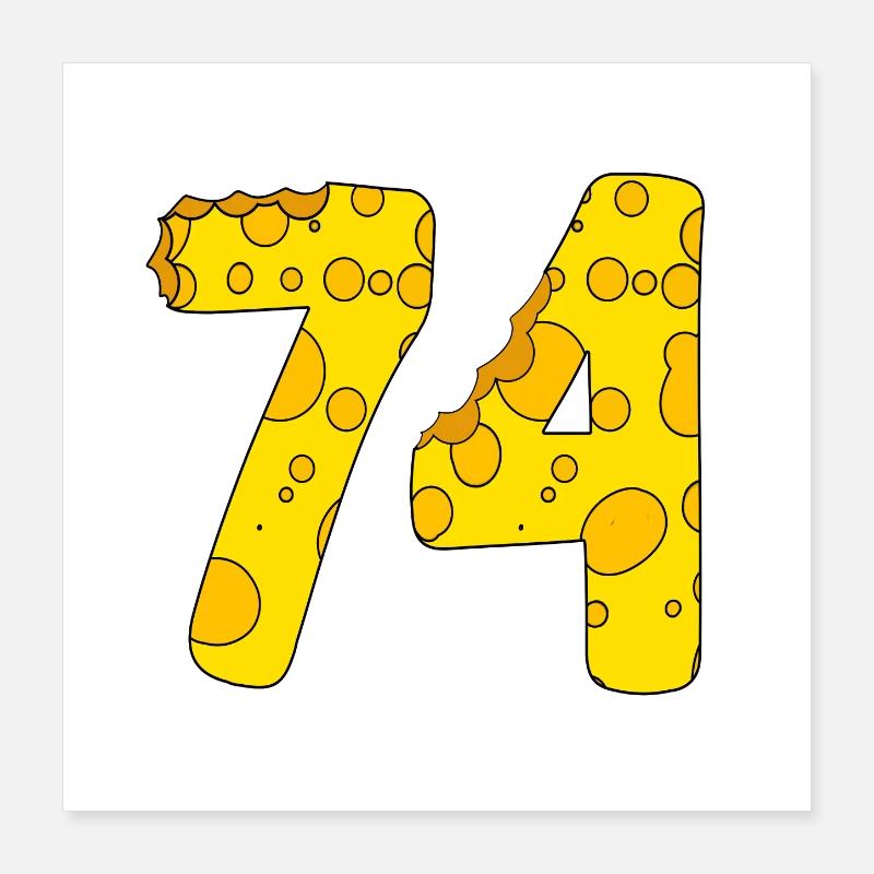 74 Jahre alt - 74. Geburtstag Geschenk - 1974 Poster 40x40 cm