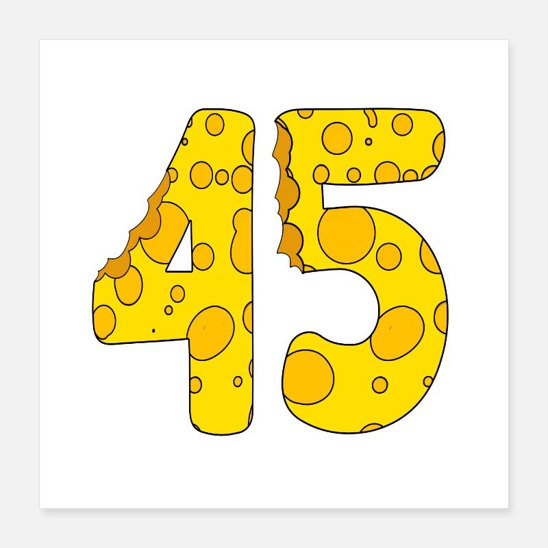 45 ans - Cadeau de 45e anniversaire - 1945 Poster 40 x 40 cm