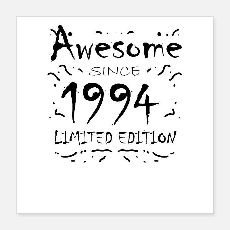 1994 - Né en 1994 Poster 40 x 40 cm