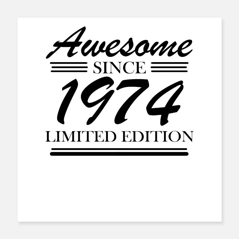 1974 Poster 40x40 cm