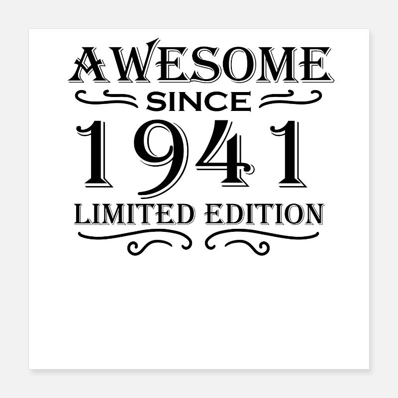 1941 Poster 16" x 16" (40x40 cm)