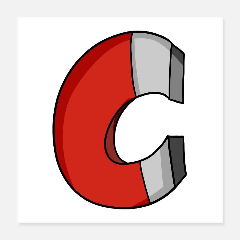 Horseshoe magnet Poster 16" x 16" (40x40 cm)
