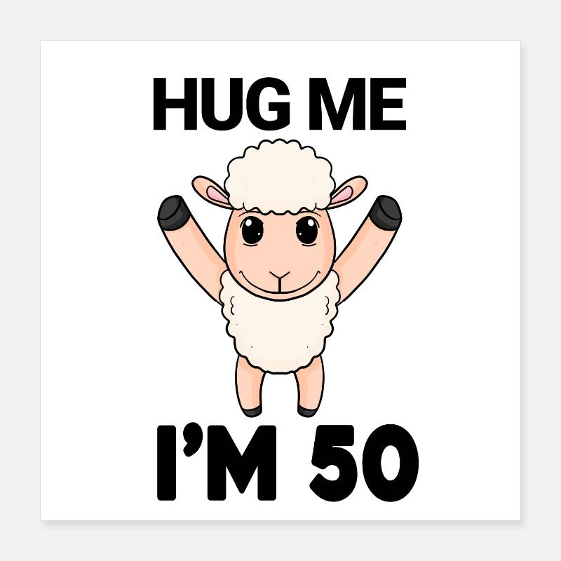 50 ans - 50 ans - câlin Poster 40 x 40 cm