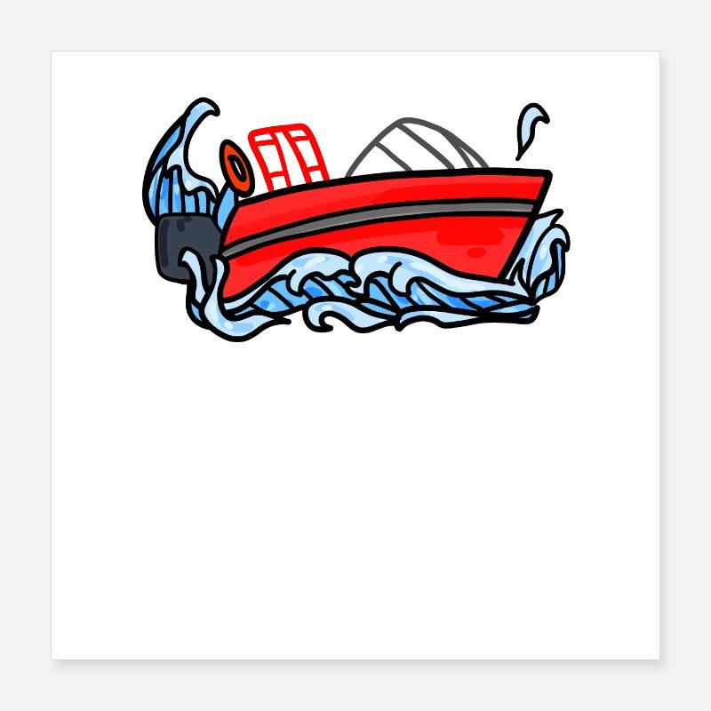 Fire Boat Poster 16" x 16" (40x40 cm)