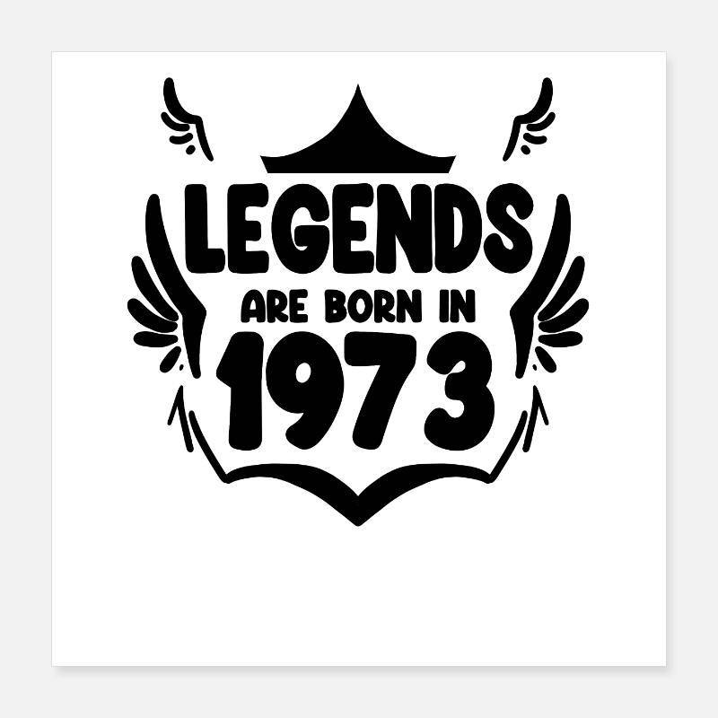 1973 - Né en 1973 Poster 40 x 40 cm