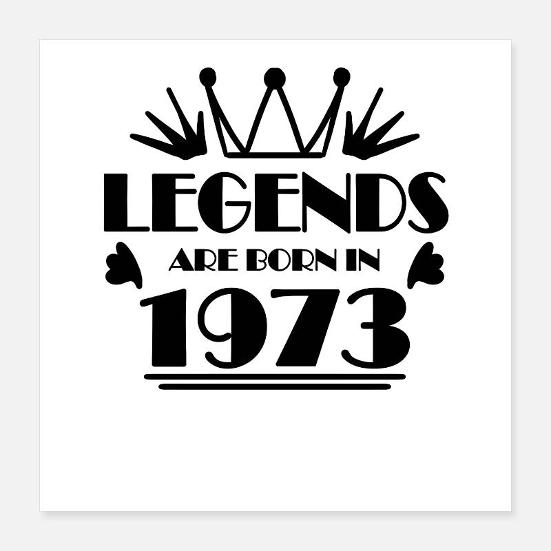 1973 - Né en 1973 Poster 40 x 40 cm