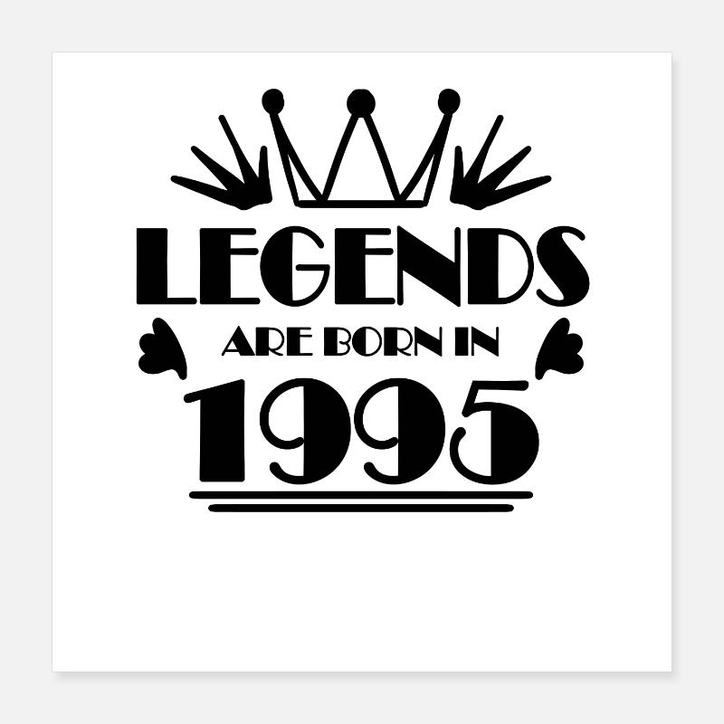 1995 - Né en 1995 Poster 40 x 40 cm