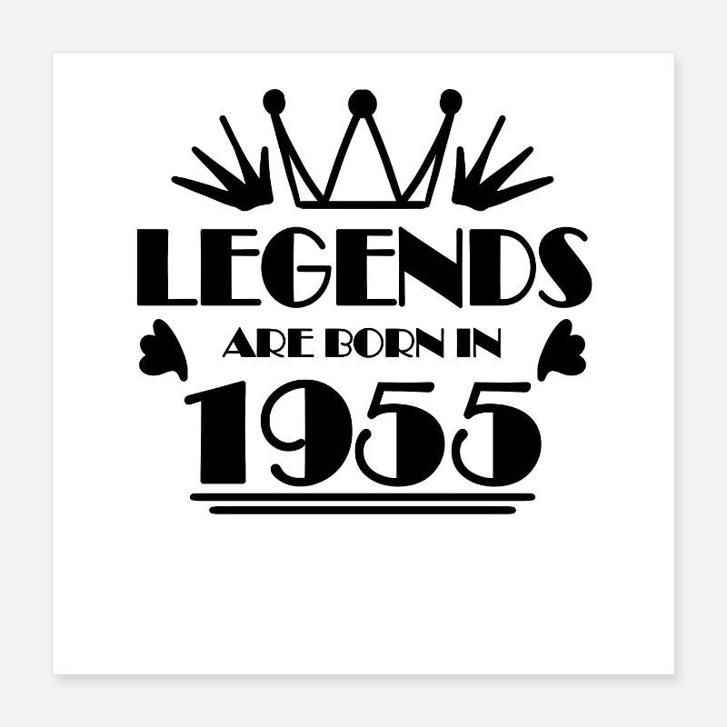 1955 - Né en 1955 Poster 40 x 40 cm