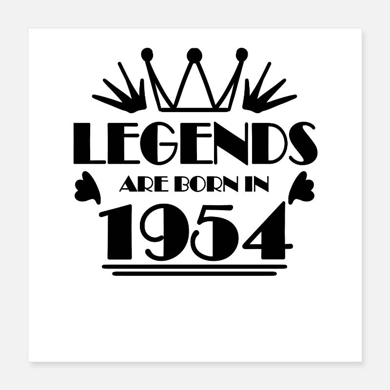 1954 - Né en 1954 Poster 40 x 40 cm