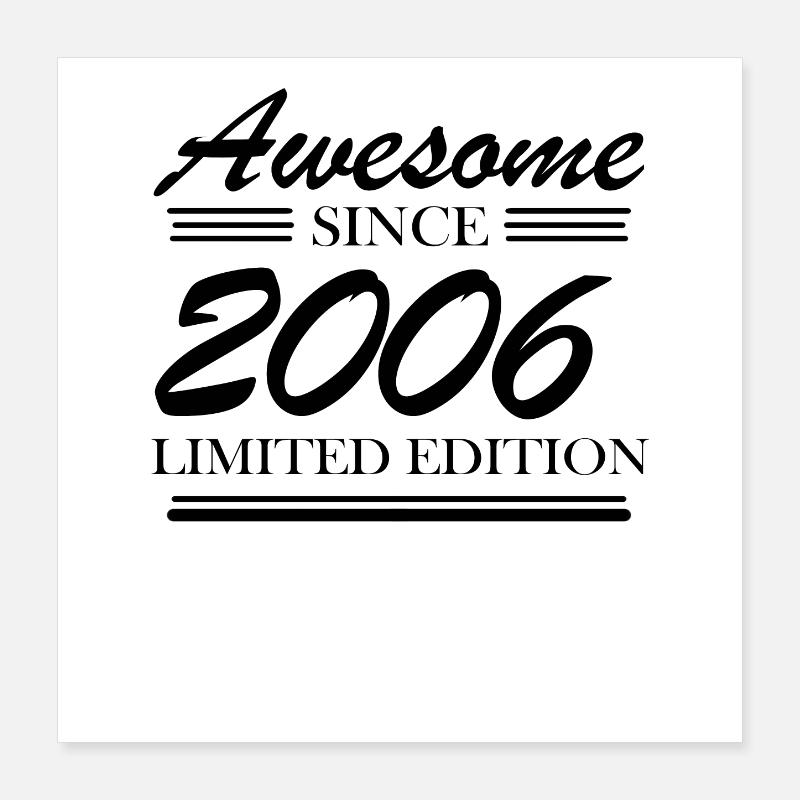 2006 - Année de construction 2006 Poster 40 x 40 cm