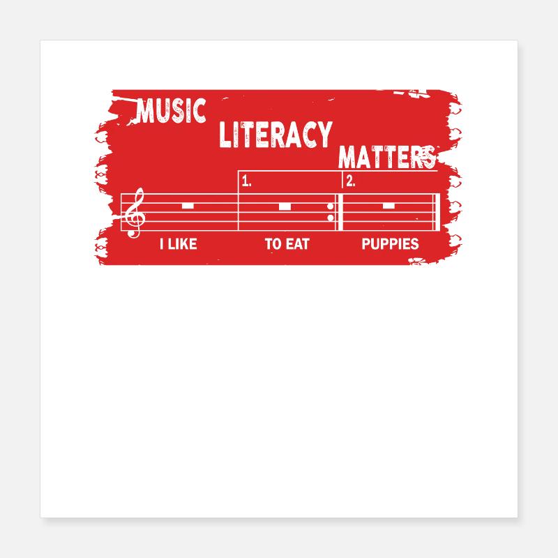 La littératie musicale, ça compte Poster 40 x 40 cm