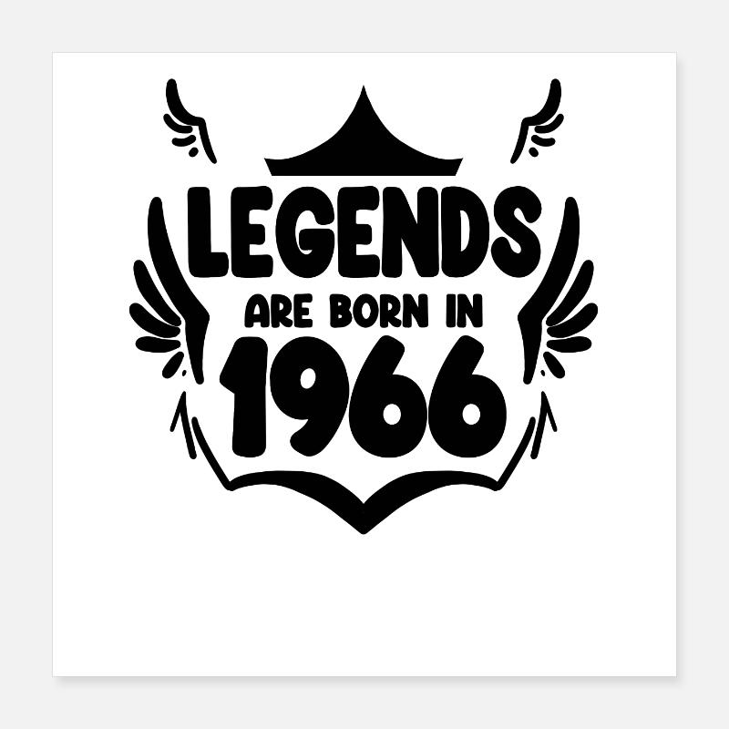 1966 - Né en 1966 Poster 40 x 40 cm