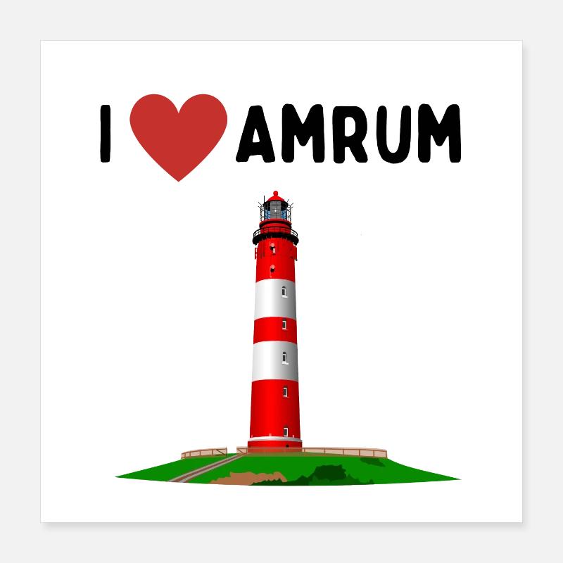 J’aime Amrum Poster 40 x 40 cm