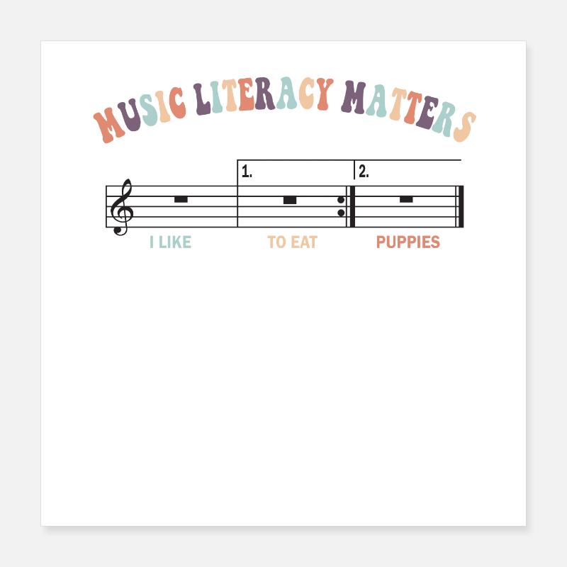 La littératie musicale, ça compte Poster 40 x 40 cm
