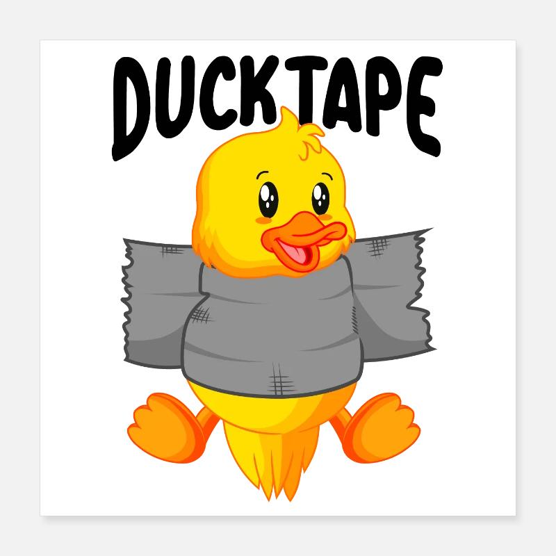 Ruban de canard | Canetons avec ruban adhésif Poster 40 x 40 cm