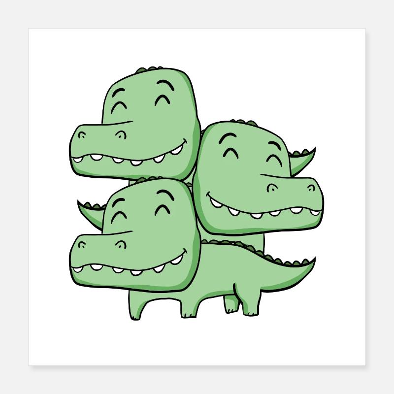 Crocodiles mignons - Crocodile Poster 40 x 40 cm