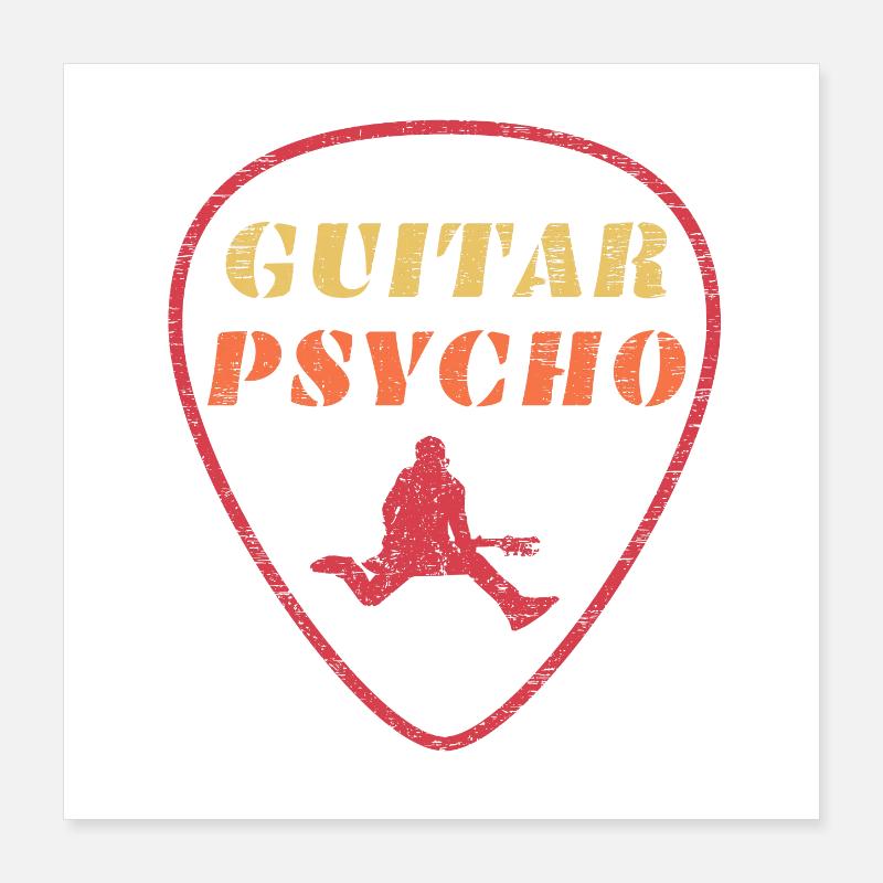 Gitarre Psycho Poster 40x40 cm