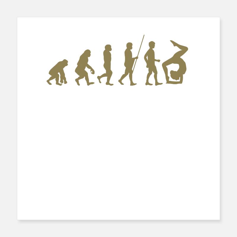 Gymnaste Turner Évolution du gymnaste Poster 40 x 40 cm