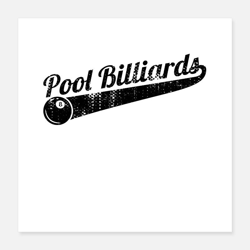 Billard Pool Poster 40x40 cm