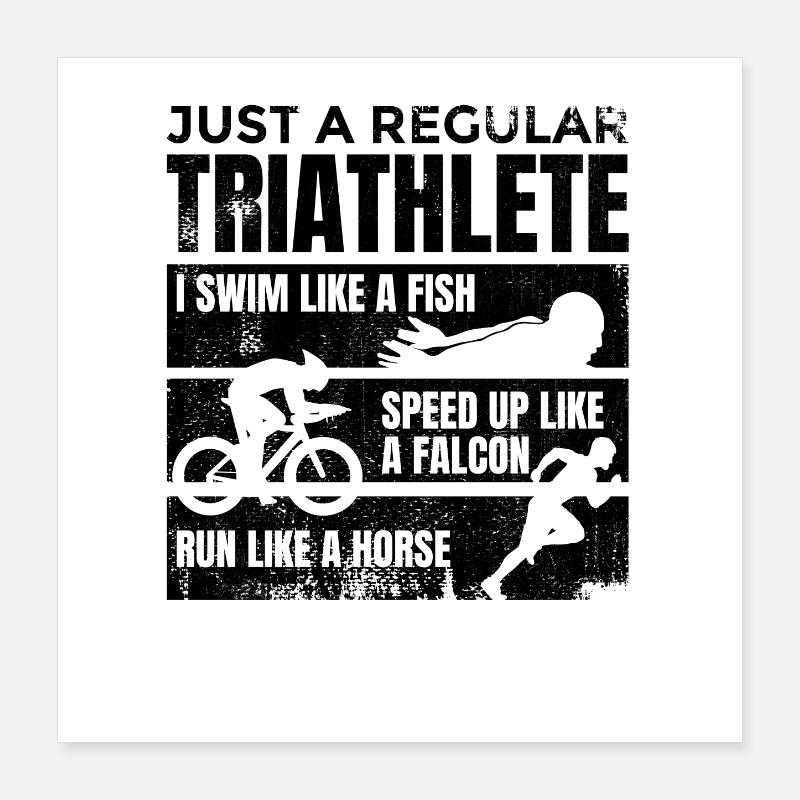 Average triathlete Poster 16" x 16" (40x40 cm)