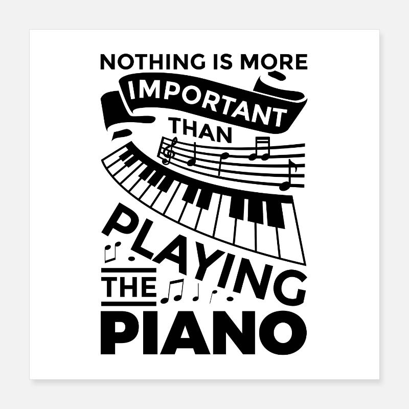 Dicton du piano Poster 40 x 40 cm