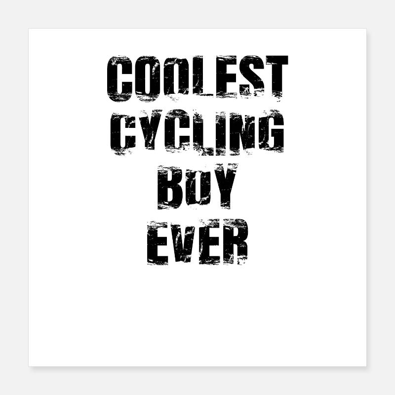 Cooler Radfahrer Poster 40x40 cm
